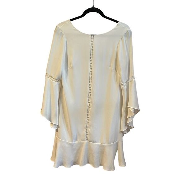 NEW WHBM Bohemian Elegant Shift Dress Bell-Sleeves & Flirty Over-The-Knee Hem - Picture 5 of 7